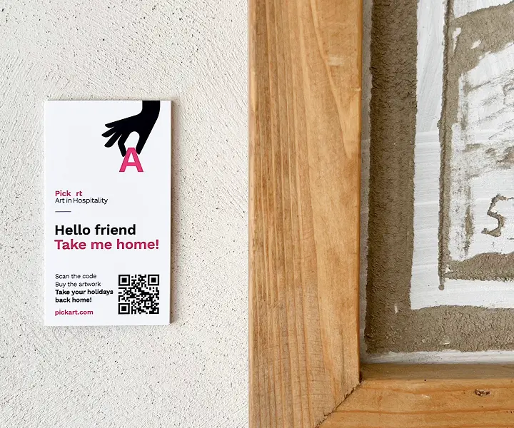QR label next to artwork